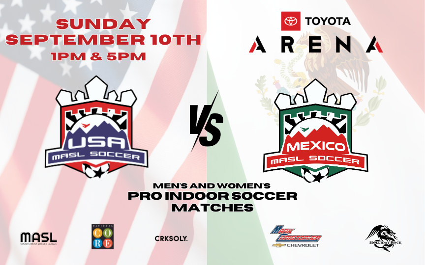 USA VS. MEXICO: Men's & Women's indoor soccer matches 