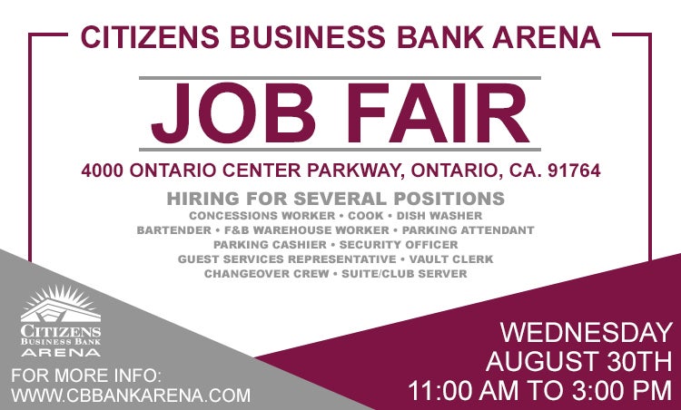 Citizens Business Bank Arena Job Fair